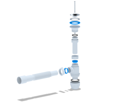 Сифон АНИ Пласт BM1016 Юнг 1 1/4"*32 c гибкой трубой 32*40/50
