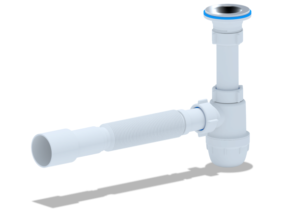 Сифон АНИ Пласт BM1016 Юнг 1 1/4"*32 c гибкой трубой 32*40/50