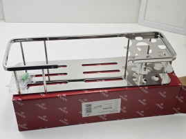 Полка KAISER KH-5260 настенная, прямая, с держателем для зубных щёток, 400х130х86 мм, хром