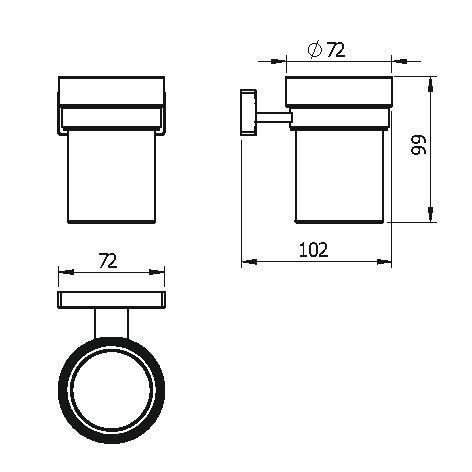 Стакан Langberger керамический к стене 10911A