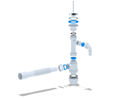 Сифон АНИ Пласт ВМ1316 Юнг с носиком 1-1/4" х 32 с гофрой 32*40/50