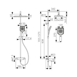 Душевая система KAISER 43182 Vita с термостатом