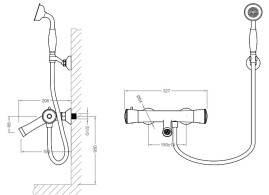 Смеситель SCHEIN (8066139) для ванны с термостатом