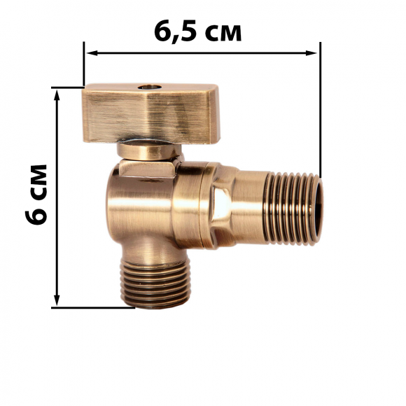 Кран KAISER 266 (261An) -1/2"х1/2" угловой бронза