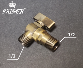 Кран KAISER 266 (261An) -1/2"х1/2" угловой бронза
