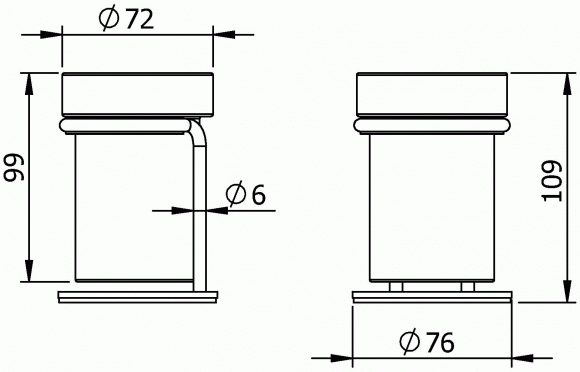 Стакан Langberger керамический настольный круглый 10913A