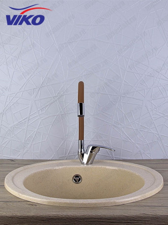 Смеситель VIKO V-3250 для кухни, с гибким изливом, коричневый