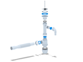 Сифон АНИ Пласт ВМ1315 Юнг с носиком 1-1/4" х 32  с гофрой 32*32/40