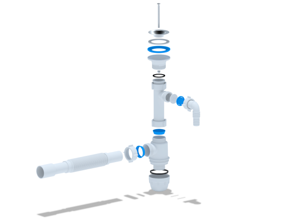 Сифон АНИ Пласт ВМ1315 Юнг с носиком 1-1/4" х 32 с гофрой 32*32/40