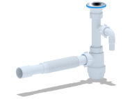 Сифон АНИ Пласт ВМ1315 Юнг с носиком 1-1/4" х 32 с гофрой 32*32/40 Сифон АНИ Пласт ВМ1315 Юнг с носиком 1-1/4" х 32 с гофрой 32*32/40