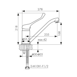 Смеситель KAISER 21033 City хирургический