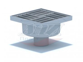 Трап АНИ Пласт TA5212 Ø50 вертикальный вып., решетка нерж.сталь 15х15