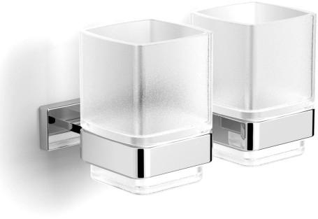 Стакан Langberger стеклянный двойной к стене квадратный 11919A