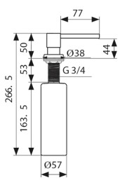 Дозатор KAISER KH-3022 BP встраиваемый в мойку 