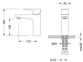 Смеситель для раковины SCHEIN (115KL/Z8003001)