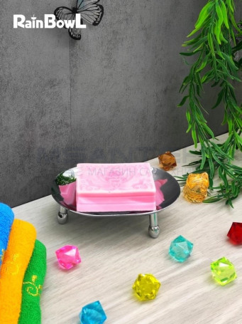 Мыльница Rainbowl HOME для ванной 0033-1 настольная хром