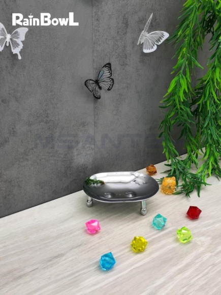 Мыльница Rainbowl HOME для ванной 0033-1 настольная хром Мыльница Rainbowl HOME для ванной 0033-1 настольная хром