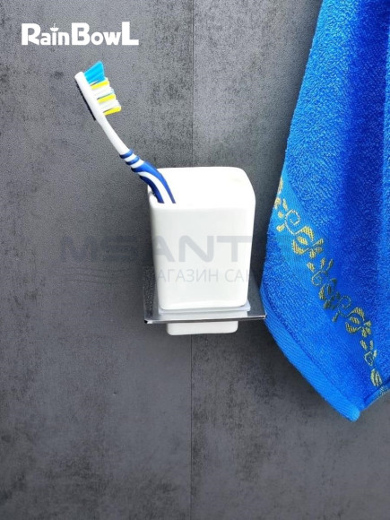 Стакан Rainbowl CUBE к стене квадратный (2784-7) керамика