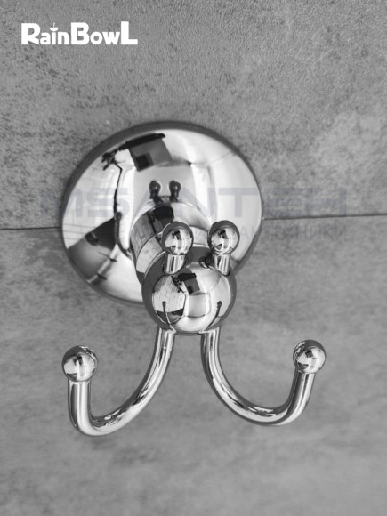 Крючок Rainbowl OTEL для ванной 2527-1 двойной малый хром