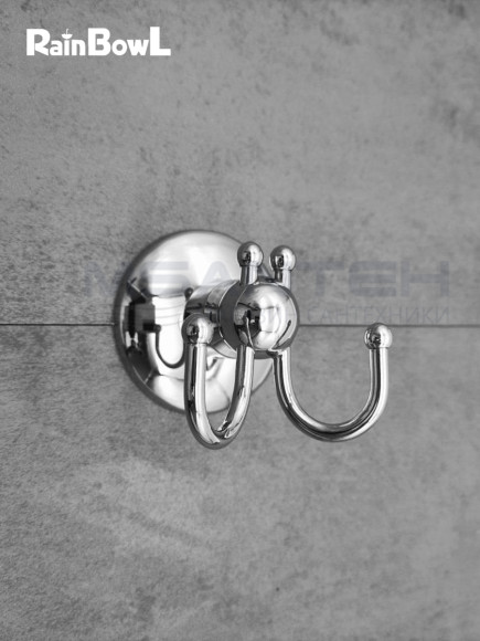 Крючок Rainbowl OTEL для ванной 2527-1 двойной малый хром