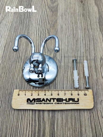 Крючок Rainbowl OTEL для ванной 2527-1 двойной малый хром