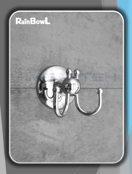 Крючок Rainbowl OTEL для ванной 2527-1 двойной малый хром