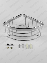 Полка Rainbowl FORA "GKL" 1-этажная хром (15/G)15 см с крючками