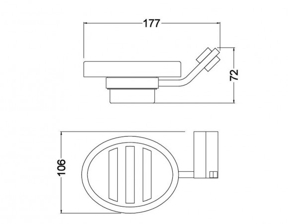 Мыльница SCHEIN 122C-L к стене керамика