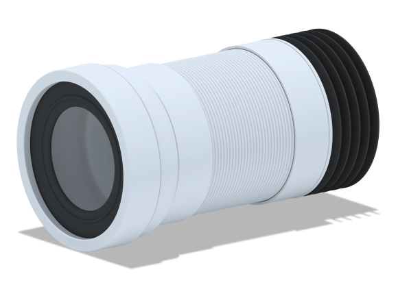 Удлинитель гибкий АНИ Пласт К728R для унитаза выпуск 110мм (340-870мм)