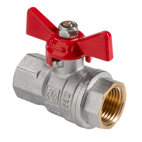 417 Кран шаровый VALTEC, ГОСТ 1/2" г/г бабочка /12