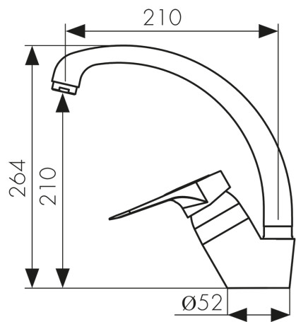Смеситель KAISER 21544 City для кухни Silver, сатин
