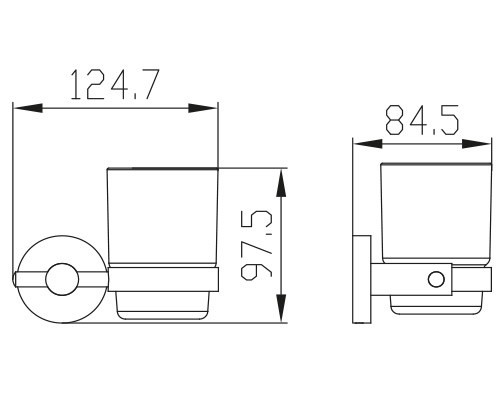 Держатель KAISER KH-4105 Bronze стакана