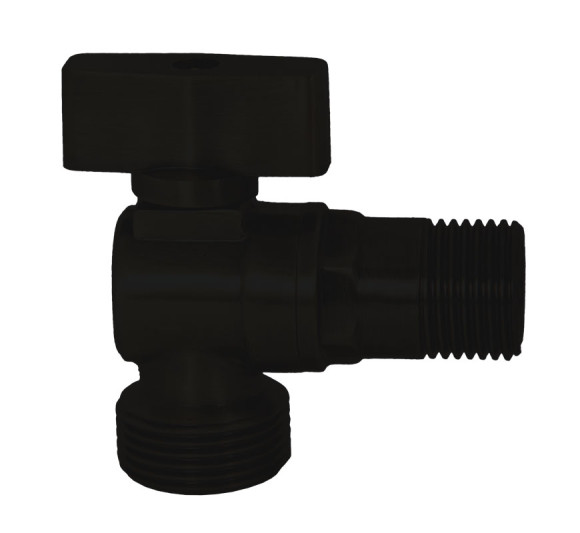 Кран KAISER 274(261BL) 1/2"х3/4" угловой черный