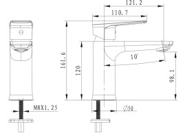 Смеситель KAISER 60011 Atrio для раковины, белый/хром