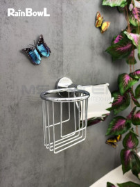 Бумагодержатель Rainbowl 2230-1 LONG с подставкой для дезодоранта настенный хром