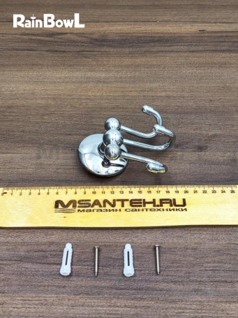 Крючок Rainbowl OTEL для ванной 2527-4 тройной большой хром