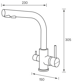 Смеситель для кухни с краном для питьевой воды PAULMARK Essen 213011-307