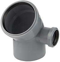 Колено D=110х45 с отводом 50, правый ПП (спецотвод) WaterMark