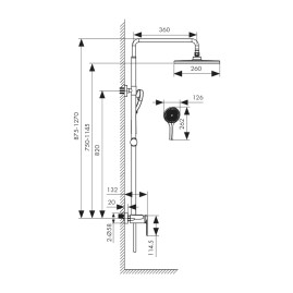 Душевая система KAISER 33282-4 Arena с аэратором