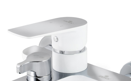 Смеситель KAISER 60022 Atrio для ванны белый/хром