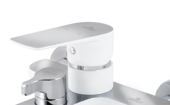 Смеситель KAISER 60022 Atrio для ванны белый/хром