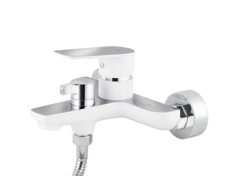 Смеситель KAISER 60022 Atrio для ванны белый/хром
