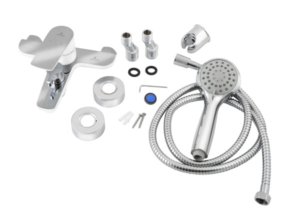 Смеситель KAISER 60022 Atrio для ванны белый/хром