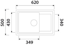 KGMK-6250-SB Мойка-Гранит KAISER
