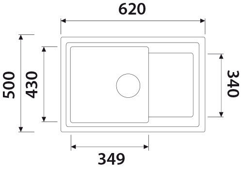 KGMK-6250-SB Мойка-Гранит KAISER
