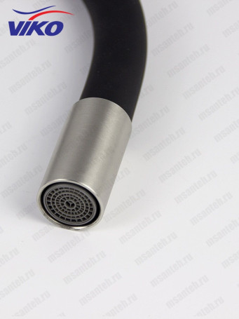 Смеситель VIKO V-4428 для кухни, с гибким изливом, чёрный