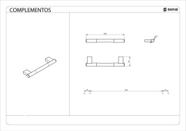 Поручень 30см черный матовый Sonia 176083