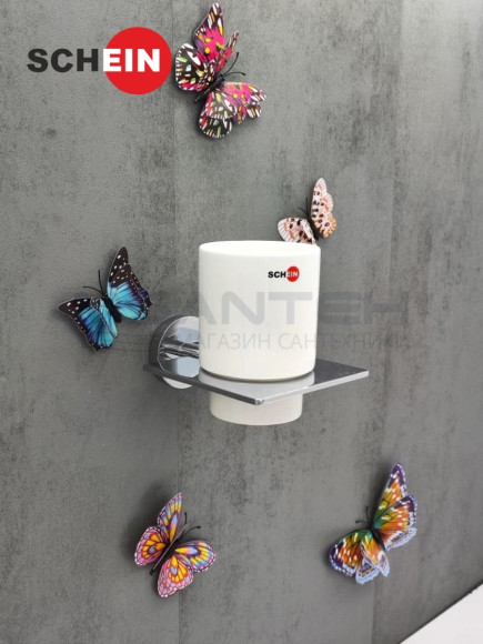 Стакан для зубных щеток настенный Schein Girtin 183C, керамика