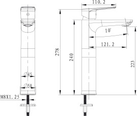 Смеситель KAISER 60033 Atrio для раковины, белый/хром