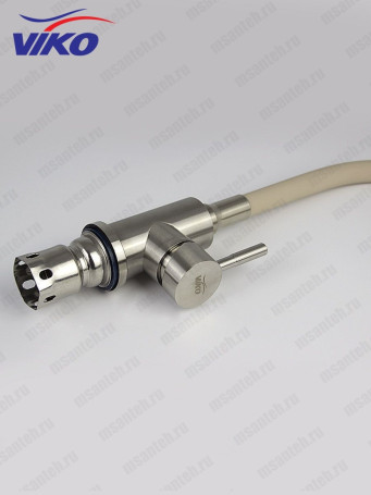 Смеситель VIKO V-4438 для кухни, с гибким изливом, бежевый, однорычажный, с подводкой, латунь,